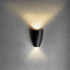 Bullet Shape Wall Mount Light Modern Metal Black/Gray/White LED Up and Down Wall Light for Stair