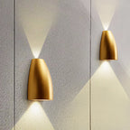 Bullet Shape Wall Mount Light Modern Metal Black/Gray/White LED Up and Down Wall Light for Stair