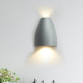 Bullet Shape Wall Mount Light Modern Metal Black/Gray/White LED Up and Down Wall Light for Stair