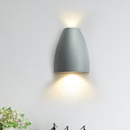 Bullet Shape Wall Mount Light Modern Metal Black/Gray/White LED Up and Down Wall Light for Stair