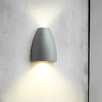 Bullet Shape Wall Mount Light Modern Metal Black/Gray/White LED Up and Down Wall Light for Stair