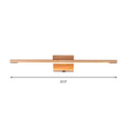Slim Wood Vanity Wall Lamp Modernist Led Beige Wall Lamp in White/Warm Light