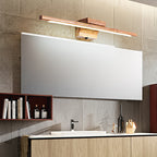 Slim Wood Vanity Wall Lamp Modernist Led Beige Wall Lamp in White/Warm Light