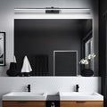 Linear shaped bathroom wall lamps light metal minimalist LED make-up lighting ideas