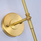 Bucket Shadow Fabric Wall Mounted Light Traditional Hall Wall Lamp in Brass