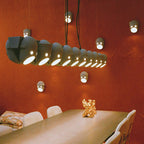 Decorative Funny Facial Expression Wall Lamp Resin Bedroom LED Wall-Mounted Light in Gray