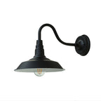 1-Pear Ganshaut Wall Lamp Industrial Metal Wall Mounted Fixture with Shade for Outdoor