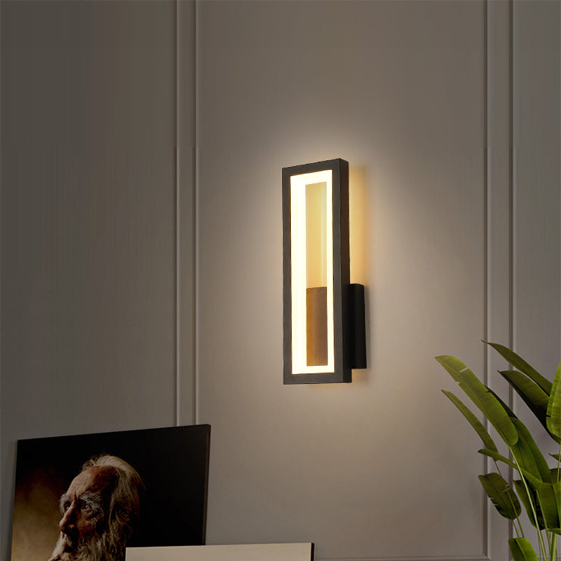 Minimalism Rectangle Wall Sconce Lighting Metal Entry LED Wall Mounted Light Fixture
