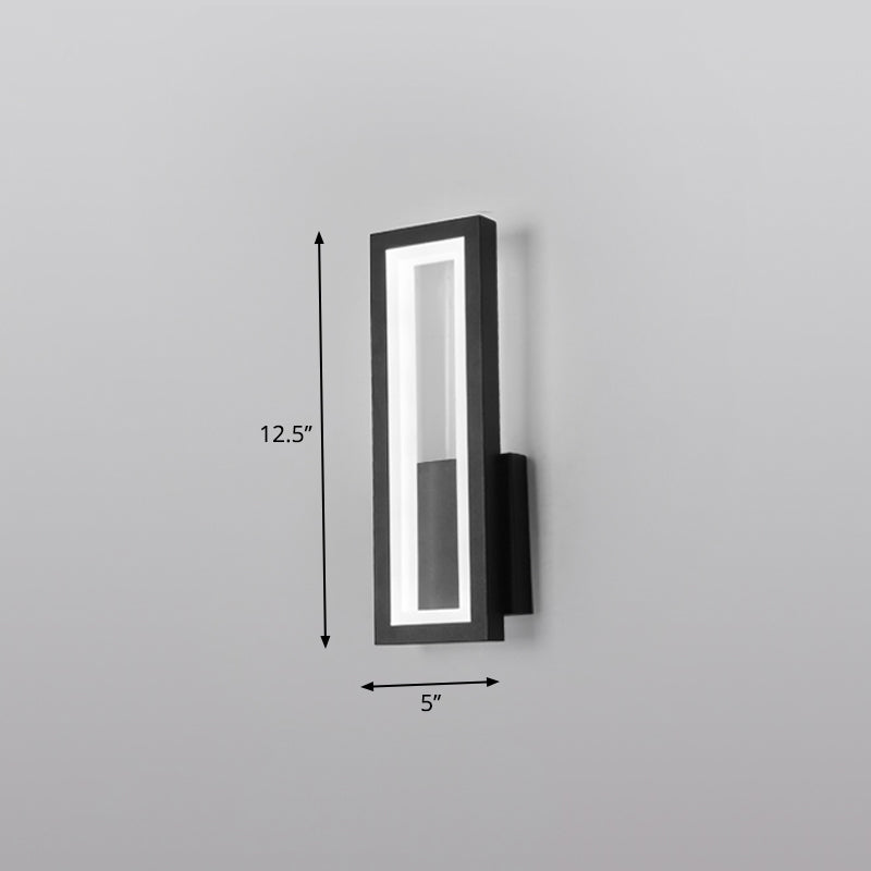 Minimalism Rectangle Wall Sconce Lighting Metal Entry LED Wall Mounted Light Fixture