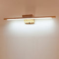 Slim Wood Vanity Wall Lamp Modernist Led Beige Wall Lamp in White/Warm Light
