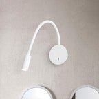 Adjustable Cylinder Reading Lamp Wall Lamp Contemporary Silicone and Metal LED Black/White Wall Lamp