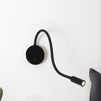 Adjustable Cylinder Reading Lamp Wall Lamp Contemporary Silicone and Metal LED Black/White Wall Lamp