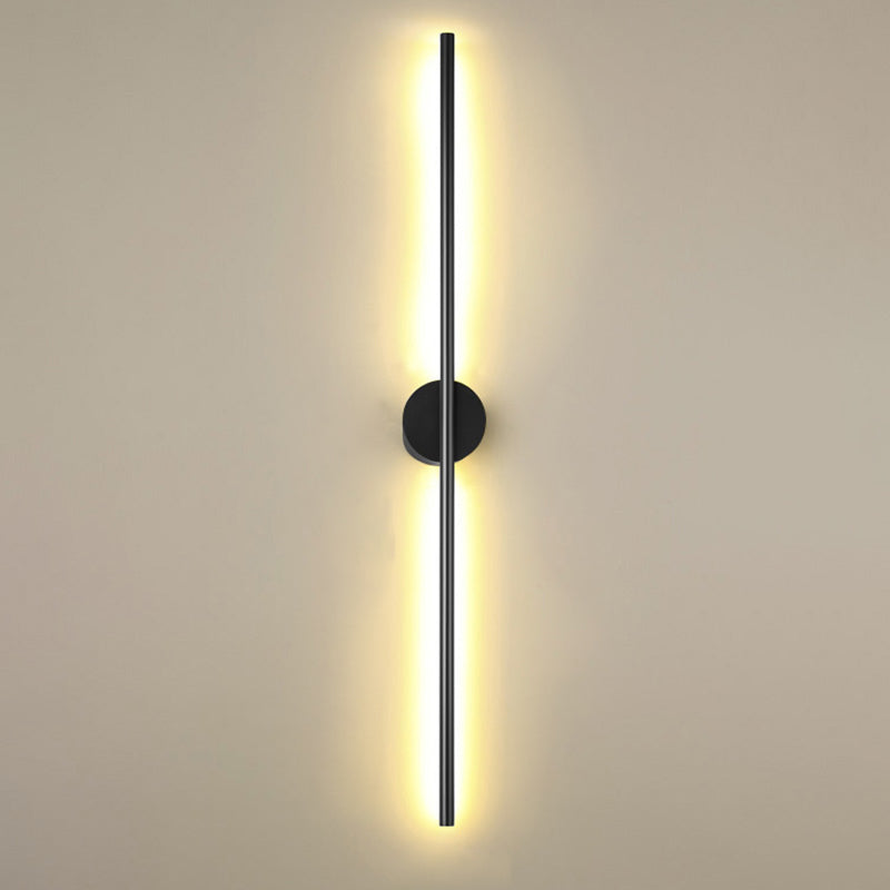 Black Rod LED Wall Lamp Light Simple Style Metal Wall Lamp Light for Living Room