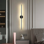 Black Rod LED Wall Lamp Light Simple Style Metal Wall Lamp Light for Living Room