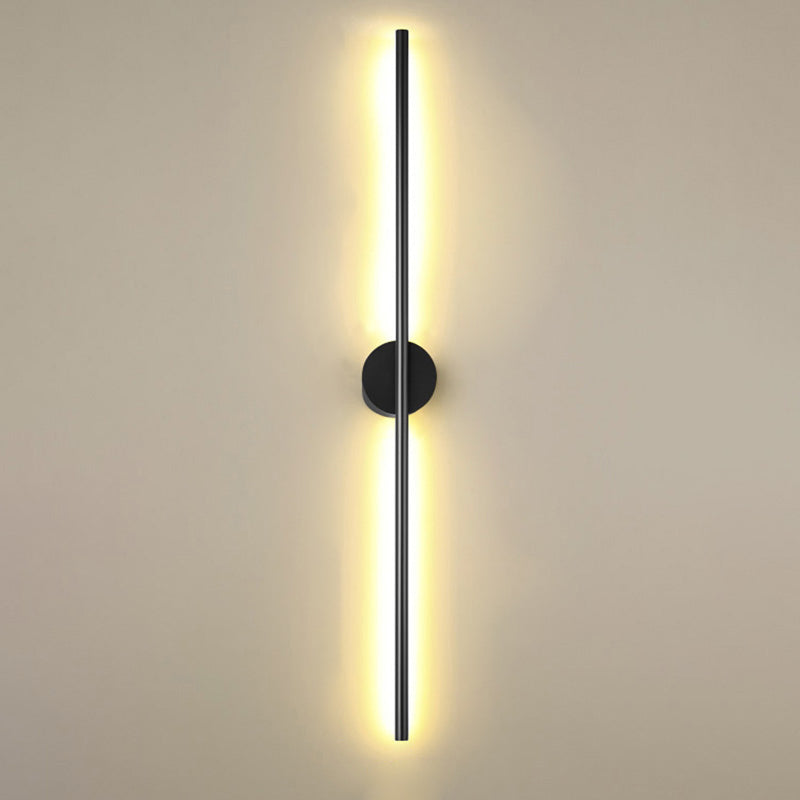 Black Rod LED Wall Lamp Light Simple Style Metal Wall Lamp Light for Living Room