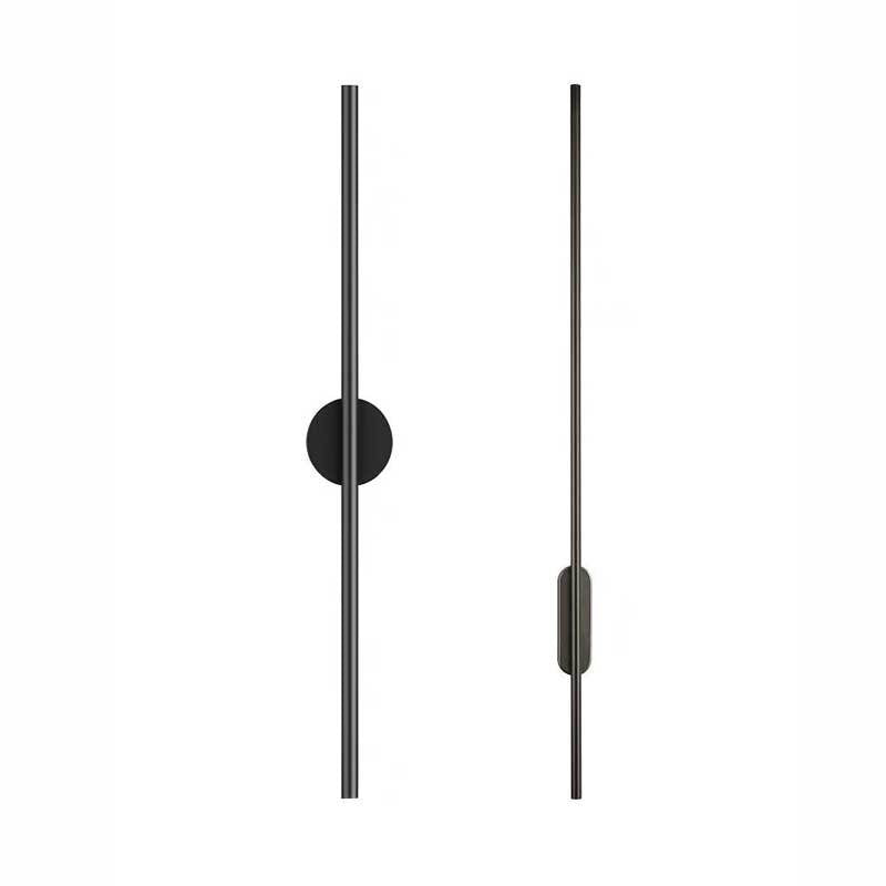 Black Rod LED Wall Lamp Light Simple Style Metal Wall Lamp Light for Living Room
