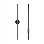 Black Rod LED Wall Lamp Light Simple Style Metal Wall Lamp Light for Living Room