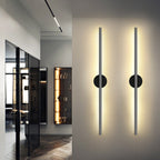 Black Rod LED Wall Lamp Light Simple Style Metal Wall Lamp Light for Living Room