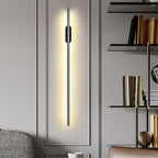 Black Rod LED Wall Lamp Light Simple Style Metal Wall Lamp Light for Living Room