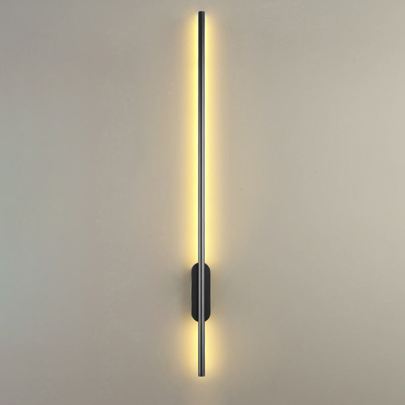 Black Rod LED Wall Lamp Light Simple Style Metal Wall Lamp Light for Living Room