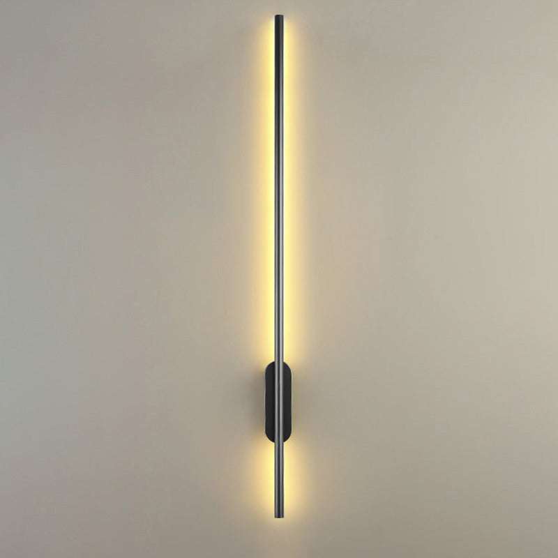 Black Rod LED Wall Lamp Light Simple Style Metal Wall Lamp Light for Living Room