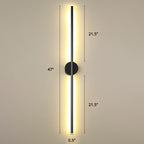 Black Rod LED Wall Lamp Light Simple Style Metal Wall Lamp Light for Living Room