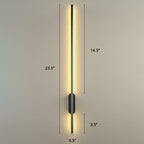 Black Rod LED Wall Lamp Light Simple Style Metal Wall Lamp Light for Living Room