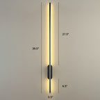 Black Rod LED Wall Lamp Light Simple Style Metal Wall Lamp Light for Living Room