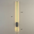 Black Rod LED Wall Lamp Light Simple Style Metal Wall Lamp Light for Living Room