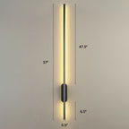 Black Rod LED Wall Lamp Light Simple Style Metal Wall Lamp Light for Living Room