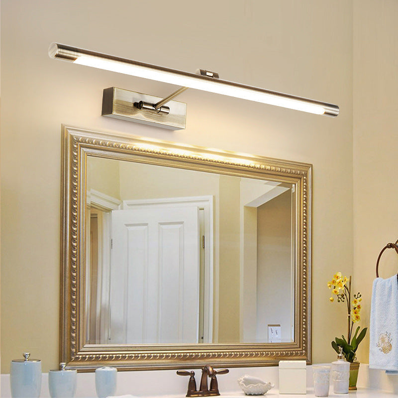 Tube LED Photo Lamp Minimalist Metal Bathroom Vanity Wall Lamp with Rotatable Arm