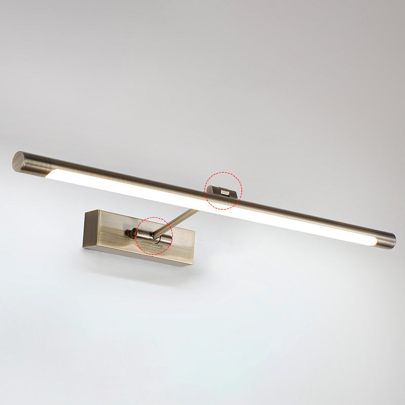 Tube LED Photo Lamp Minimalist Metal Bathroom Vanity Wall Lamp with Rotatable Arm