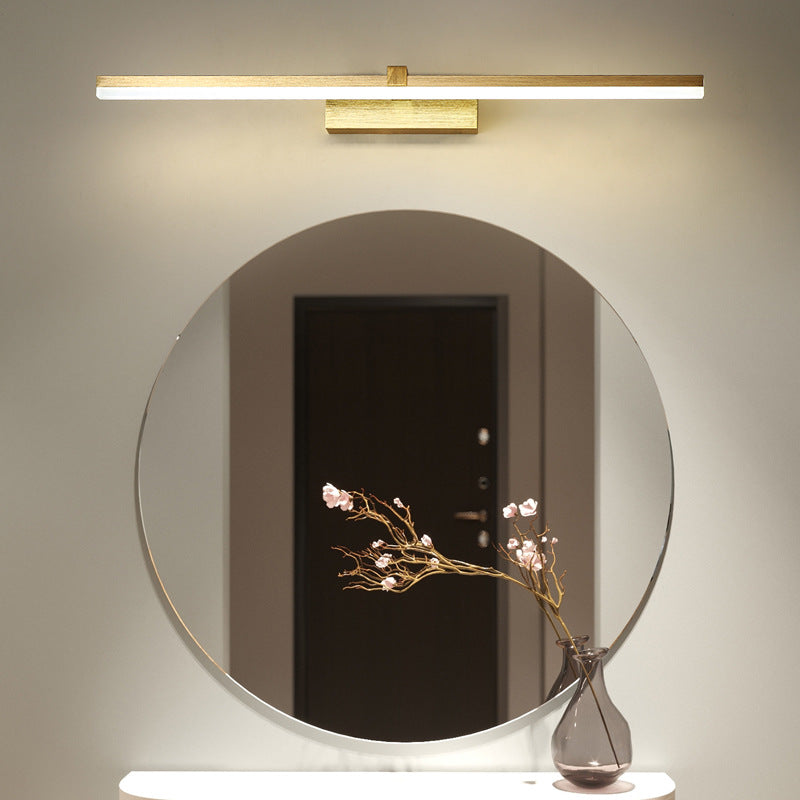 Golden Pen-shaped Bath Lighting Simplicity Metal LED Sink Lighting for Bathroom