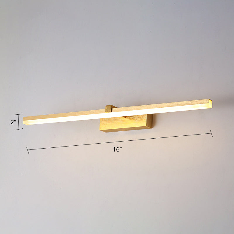 Golden Pen-shaped Bath Lighting Simplicity Metal LED Sink Lighting for Bathroom
