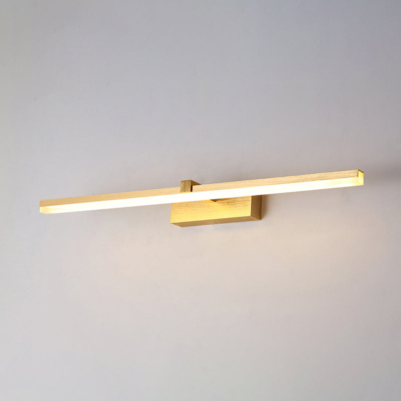 Golden Pen-shaped Bath Lighting Simplicity Metal LED Sink Lighting for Bathroom