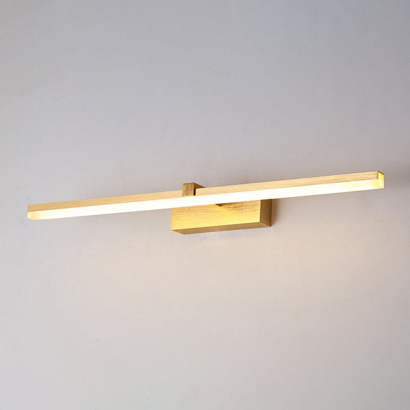 Golden Pen-shaped Bath Lighting Simplicity Metal LED Sink Lighting for Bathroom