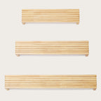 Layered wooden rectangular wall lamp minimalist beige LED wall lamp above bed