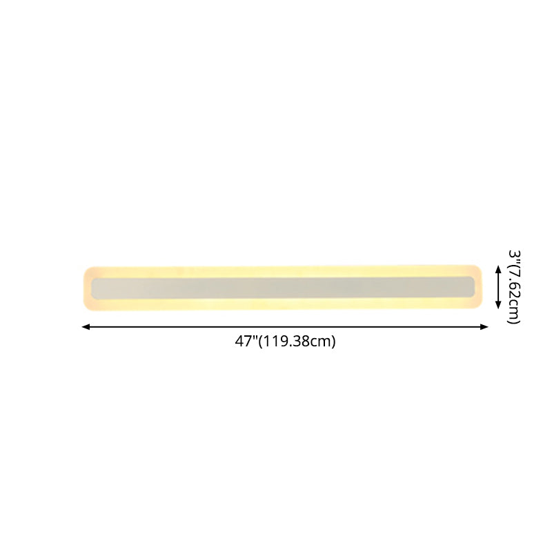 Rectangular acrylic LED wall lamp Nordic waterproof makeup wall lamp for the bathroom