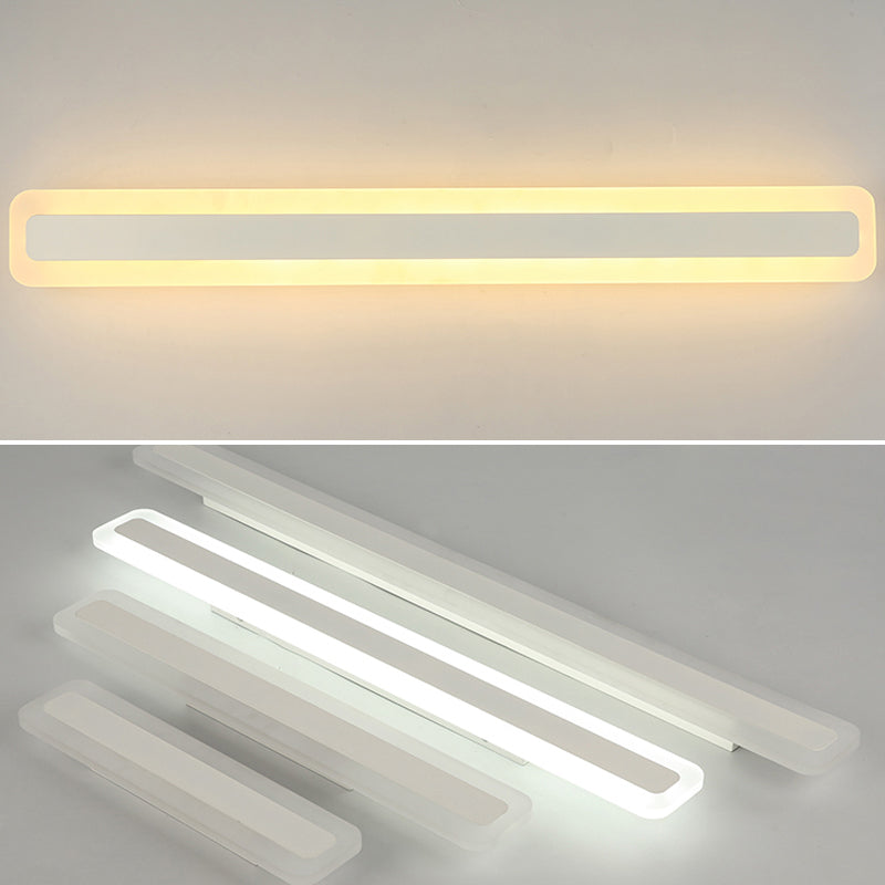 Rectangular acrylic LED wall lamp Nordic waterproof makeup wall lamp for the bathroom