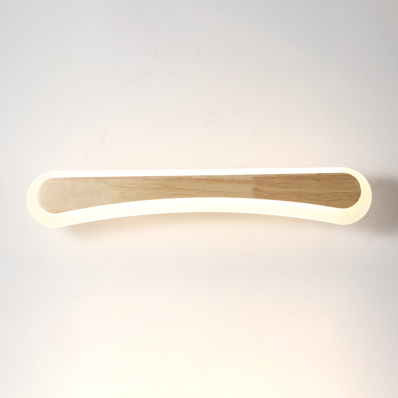 Modern bathroom sink light wood LED sink lighting in acrylic screen