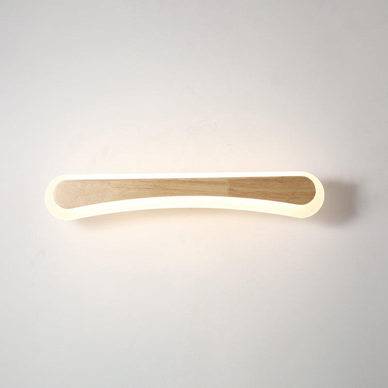 Modern bathroom sink light wood LED sink lighting in acrylic screen