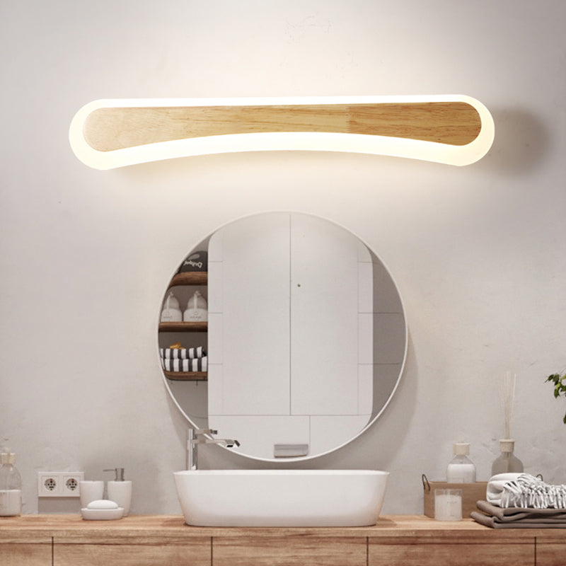 Modern bathroom sink light wood LED sink lighting in acrylic screen
