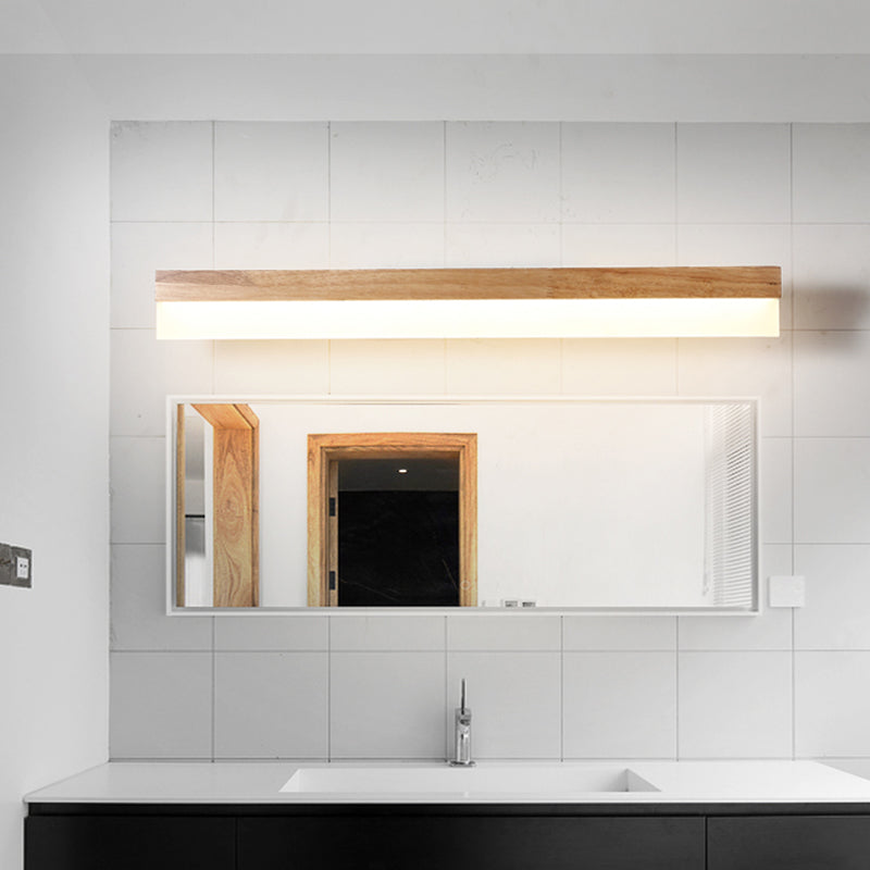 Modern bathroom sink light wood LED sink lighting in acrylic screen