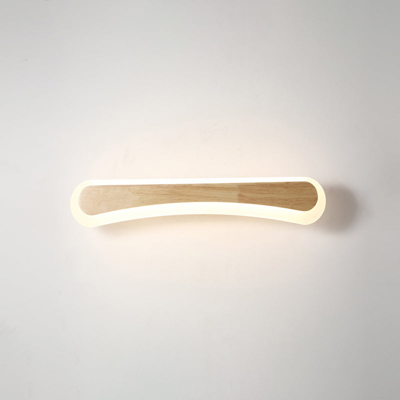 Modern bathroom sink light wood LED sink lighting in acrylic screen