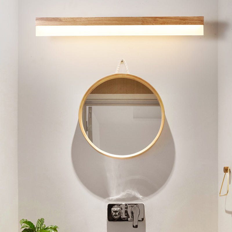 Modern bathroom sink light wood LED sink lighting in acrylic screen
