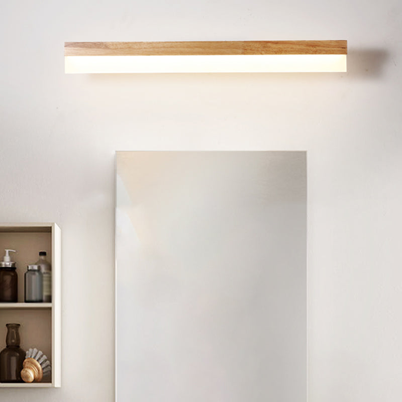Modern bathroom sink light wood LED sink lighting in acrylic screen