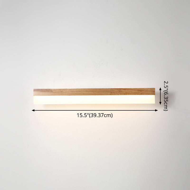 Modern bathroom sink light wood LED sink lighting in acrylic screen