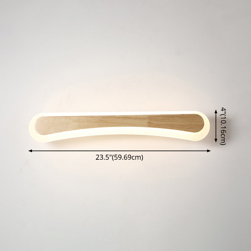 Modern bathroom sink light wood LED sink lighting in acrylic screen