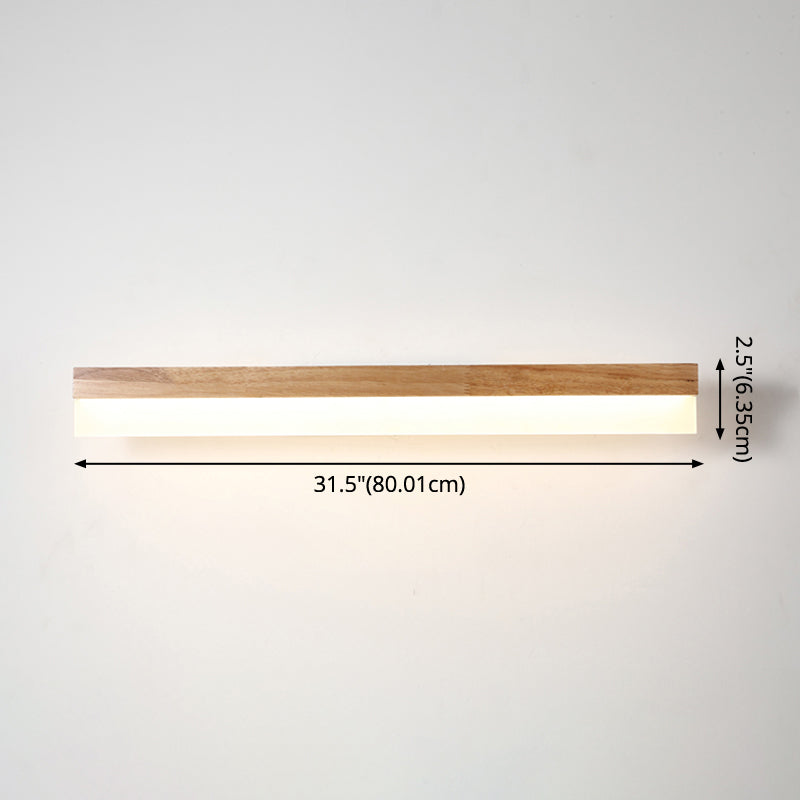 Modern bathroom sink light wood LED sink lighting in acrylic screen