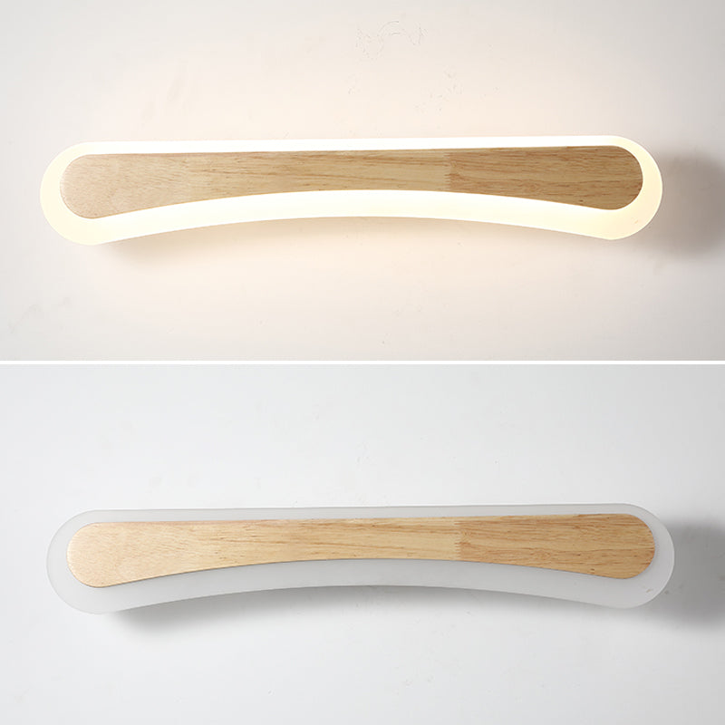 Modern bathroom sink light wood LED sink lighting in acrylic screen